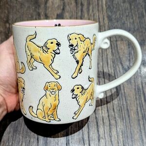 New Yellow Lab Golden Retriever Dog Paw Print Valentine's Day Mug Cup
